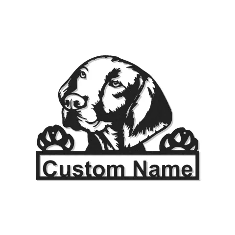 Insegna in metallo LED personalizzata per Labrador Retriever - Regalo per amanti dei cani - Decorazione per soggiorno 2