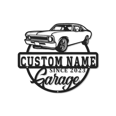 Insegna in metallo LED personalizzata per auto classiche regalo per appassionati di auto decorazione per garage 4