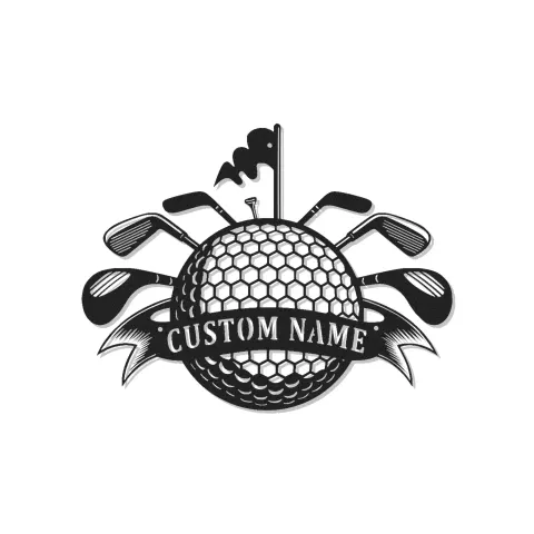 Enseigne LED de golf personnalisée | Décoration murale en métal personnalisée pour man cave | Cadeau golfeur pour lui | Déco de bar à domicile