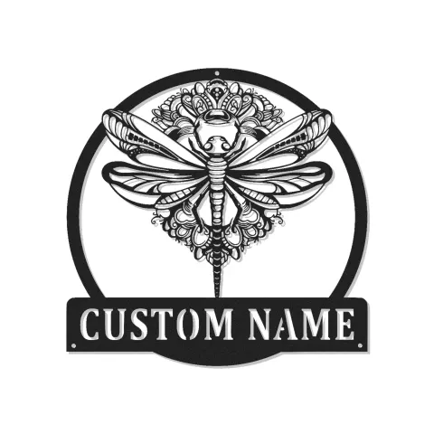 Décoration murale en métal LED personnalisée Libellule Cadeau pour amoureux de la nature Décor de chambre ou de salon 1