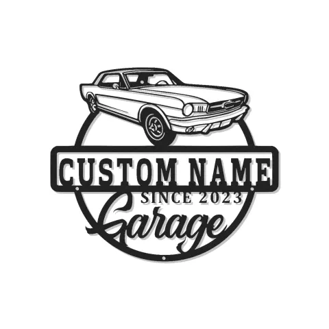 Custom Classic Car Led Light Metal Wall Art Personalized Garage Gift for Car Enthusiasts Man Cave Decor