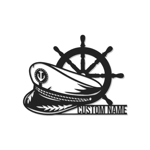 Cartel de metal personalizado con luz LED de timón, regalo náutico para amantes de los barcos, decoración para el hogar u oficina