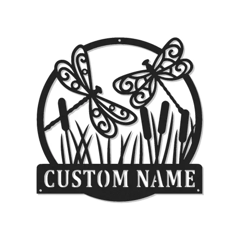 Décoration murale en métal LED personnalisée Libellule Cadeau pour amoureux de la nature Décor de jardin ou patio