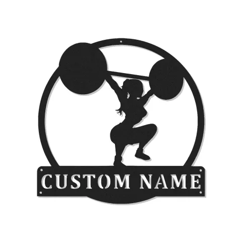 Custom Weightlifter Led Light Metal Wall Art Personalized Gym Decor Gift Home Gym Wall Sign