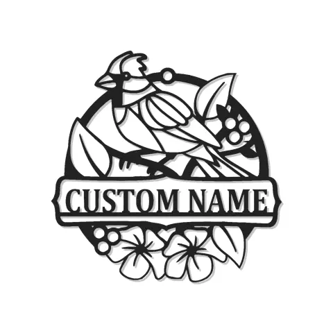 Cartel de metal personalizado de pájaro y floral con luz LED regalo para amantes de la naturaleza decoración para salón o jardín