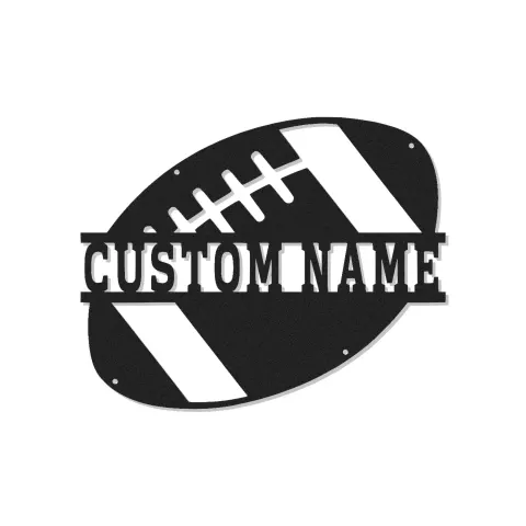 Cartel LED de Fútbol Personalizado | Arte Mural de Metal con Nombre del Jugador Personalizado | Decoración para Sala de Juegos | Regalo para Fanático del Deporte