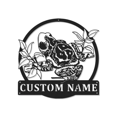 Custom Frog LED Metal Sign | Personalized Amphibian Wall Art | Nature Lover Gift for Home, Office, or Nursery Decor