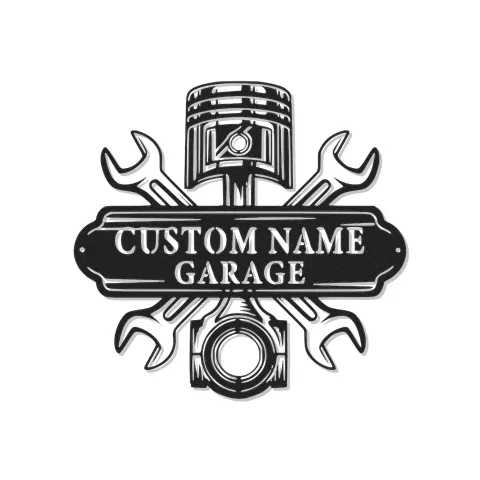 Personalized Garage LED Sign | Custom Metal Wall Art for Mechanics | Car Enthusiast Gift for Dad | Workshop Decor
