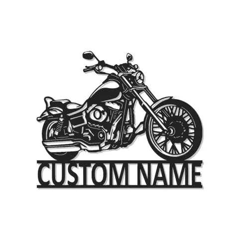 Décoration murale en métal LED personnalisée pour motocyclistes - Cadeau pour bikers, décoration de garage ou de man cave
