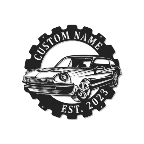 Custom Classic Car Led Light Metal Wall Art Personalized Gift for Car Enthusiasts Garage or Man Cave Decor