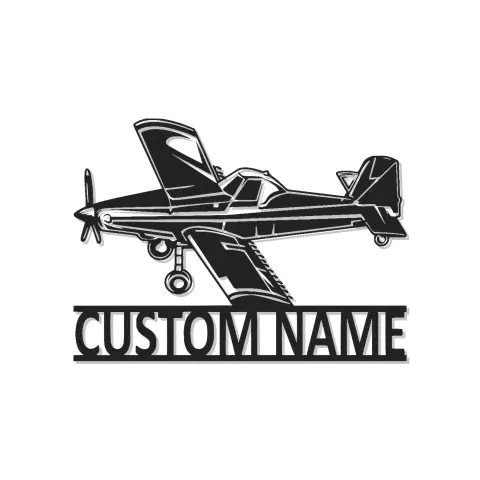 Insegna in metallo LED personalizzata per aereo - Regalo di aviazione per piloti - Decorazione per hangar o ufficio