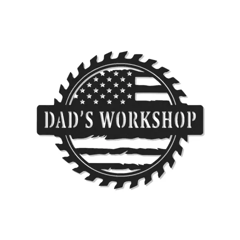 Décoration murale en métal LED personnalisée pour l'atelier de papa - cadeau parfait pour lui - décoration de garage ou d'atelier