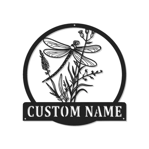 Custom Dragonfly Led Light Metal Wall Art Personalized Nature Lover Gift Garden Room Decor