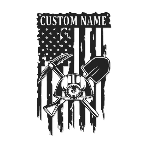 Personalized Firefighter LED Sign | Custom Metal Wall Art with Name | Patriotic Fireman Decor for Station & Home