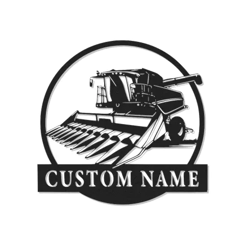 Custom Combine Harvester Led Light Metal Wall Art Farmer Gift Rustic Farmhouse Decor 1