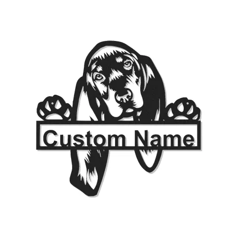 Décoration murale en métal LED personnalisée pour amateur de chiens Bloodhound