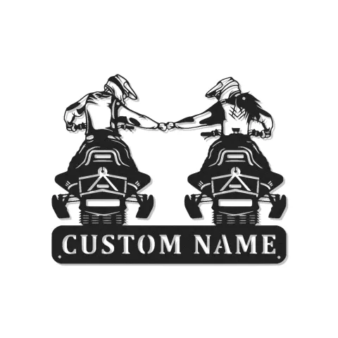 Personalisierte LED-beleuchtete Metall-Wandkunst für Motorradpaare – Biker Geschenk für Paare, Garagen- oder Man Cave Dekor