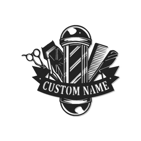 Cartel de metal LED personalizado de barbero, regalo para decoración de salón para peluqueros