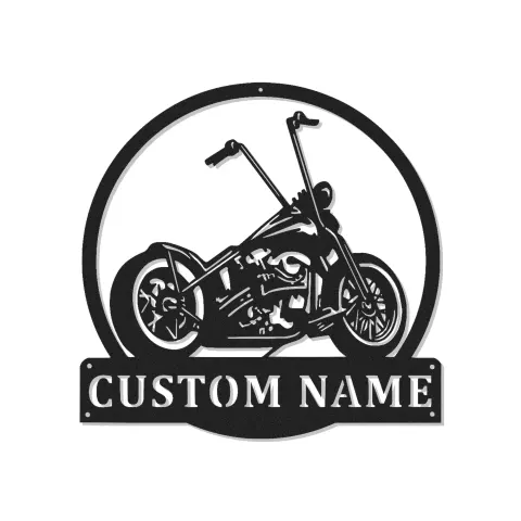 Custom Motorcycle Led Light Metal Wall Art Personalized Biker Gift for Him Garage or Man Cave Decor 1