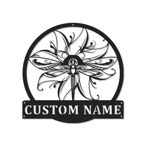 Décoration murale en métal LED libellule personnalisée - Cadeau pour les amoureux de la nature - Décor de chambre ou de jardin