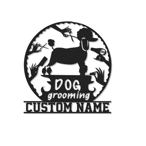 Insegna in metallo LED personalizzata per toelettatura di cani - Regalo per toelettatori - Decorazione per salone