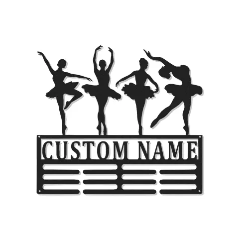 Décoration murale en métal personnalisée Ballerine avec rétroéclairage LED - Cadeau de danse pour la chambre des filles, décoration pour les amoureux du ballet