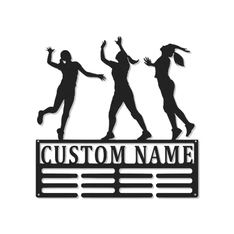 Insegna in metallo LED a silhouette di cheerleader personalizzata regalo per squadra di cheer decorazione camera teen