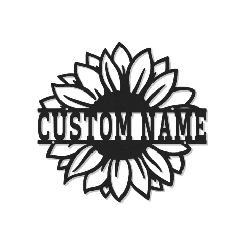 Panneau en métal personnalisé Tournesol | Décoration murale florale rétroéclairée | Décor personnalisé pour maman | Accent rustique pour la maison et la chambre