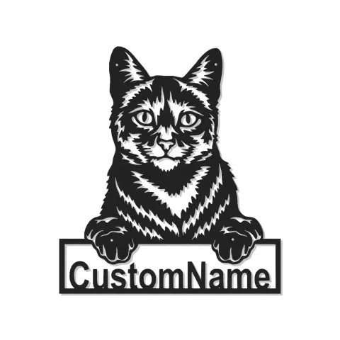 Cartel de metal LED de gato personalizado, regalo para amantes de mascotas, decoración para salón o dormitorio