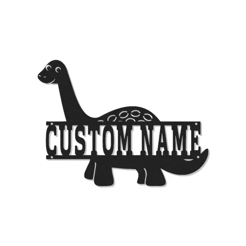 Insegna in metallo LED personalizzata con dinosauro per decorare la stanza dei bambini, regalo unico per amanti dei dinosauri