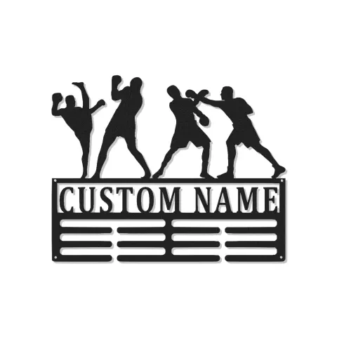 Personalisiertes LED-Metallschild für Kampfsportler – Geschenk für MMA-Enthusiasten, Heim-Gym Dekoration