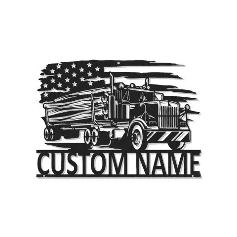 Cartel de metal LED personalizado para camiones, regalo para camioneros, decoración de pared de garaje para entusiastas de camiones