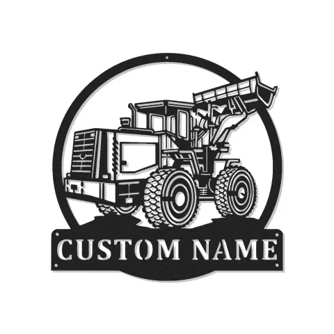 Custom Bulldozer Led Light Metal Wall Art Personalized Gift for Construction Enthusiast Garage or Office Decor 2