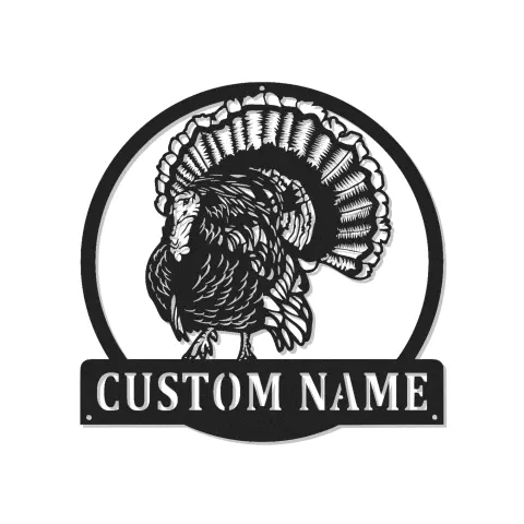 Cartel de metal LED personalizado de pavo para decoración de cocina o comedor, regalo de Acción de Gracias
