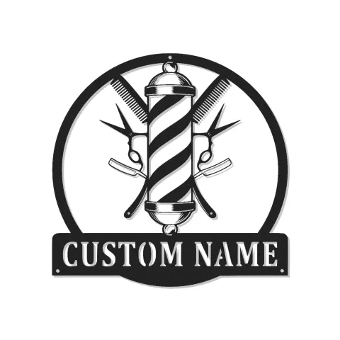 Cartel de metal LED personalizado de barbero, regalo para decoración de salón o barbería