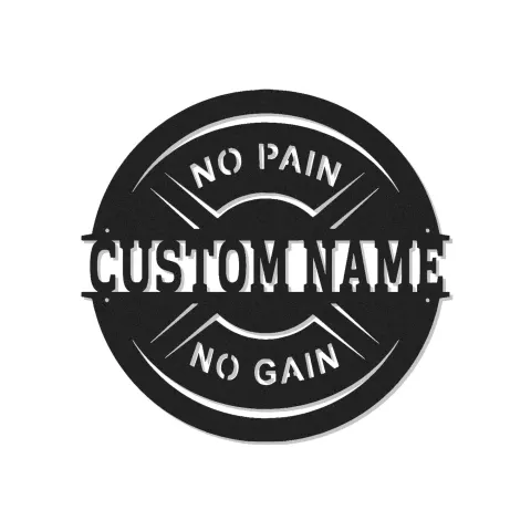 Letrero de gimnasio personalizado con LED | Arte metálico con nombre a medida para sala de entrenamiento | Decoración fitness motivacional para aficionados al gimnasio en casa