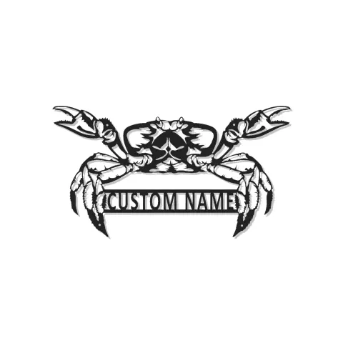 Custom Crab Led Light Metal Wall Art Personalized Coastal Gift for Beach Lovers Nautical Decor for Beach House
