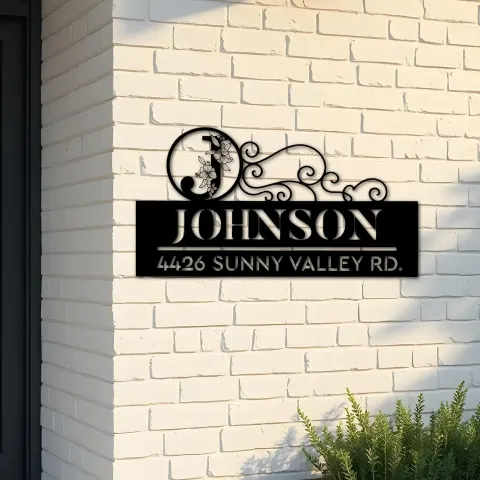 Custom Metal Monogram Letters family name Metal Address Sign House number Hanging Address Plaque Yard Sign Outdoor decor S20