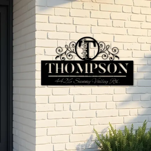 Custom Metal Monogram Letters family name Metal Address Sign House number Hanging Address Plaque Yard Sign Outdoor decor S9