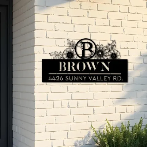 Custom Metal Monogram Letters family name Metal Address Sign House number Hanging Address Plaque Yard Sign Outdoor decor S31