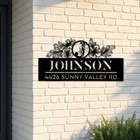 Custom Metal Monogram Letters family name Metal Address Sign House number Hanging Address Plaque Yard Sign Outdoor decor S27