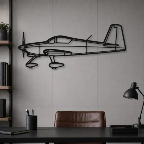 Vue alternative de Silhouette en métal d'avion RV-7, décoration murale en métal, décoration aéronautique, décoration d'aviation