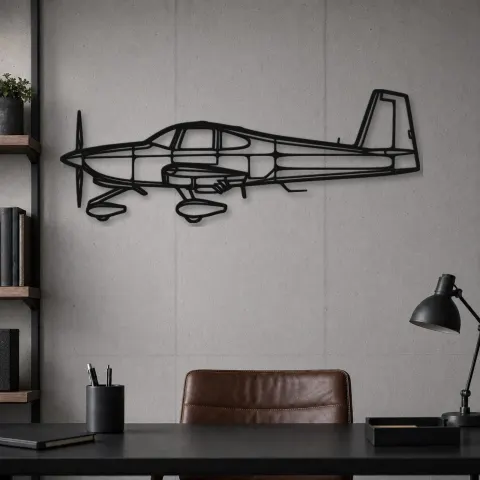 Vue alternative de Silhouette de l'avion RV-10 en métal, décoration murale en métal, décoration aéronautique, décoration d'aviateur