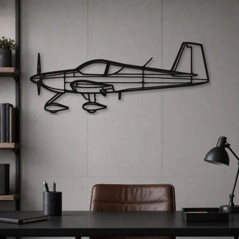 Vue alternative de Silhouette en métal d'avion RV-14a, décoration murale en métal, décoration aéronautique, décoration d'aviation