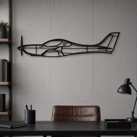 Vue alternative de Silhouette en métal du WT9 Dynamic, Décoration murale en métal, Décor aéronautique, Décorateur aviateur