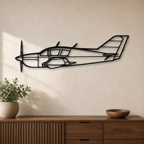 Silhouette en métal du Viking 17-31A, Décoration murale en métal, Décor aéronautique, Décorateur aviateur