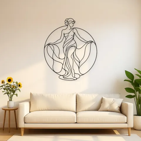 Klassische Statue Muse Metallschild | Klassische Figur Wanddekoration