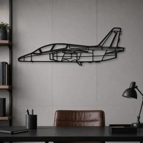 Vue alternative de Silhouette en métal d'avion S-211, décoration murale en métal, décoration aéronautique, décoration d'aviation