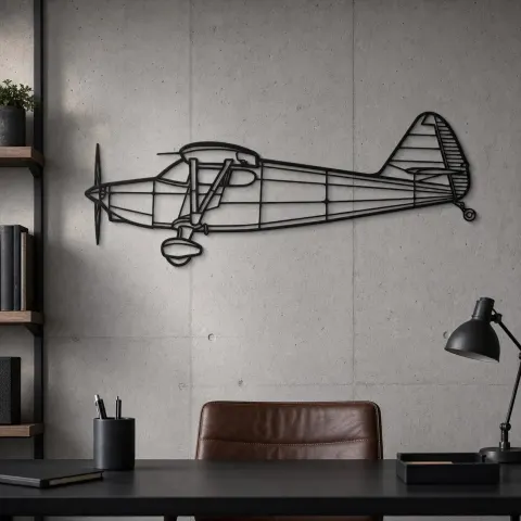 Vue alternative de Silhouette d'avion en métal 108-2, Décoration murale en métal, Décor aéronautique, Décorateur aviateur
