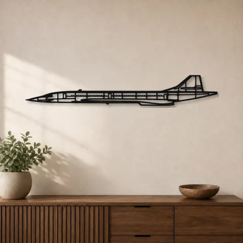 Silhouette de l'avion Concorde en métal, Silhouette d'avion en métal, Décoration murale aviation, Décoration aviateur